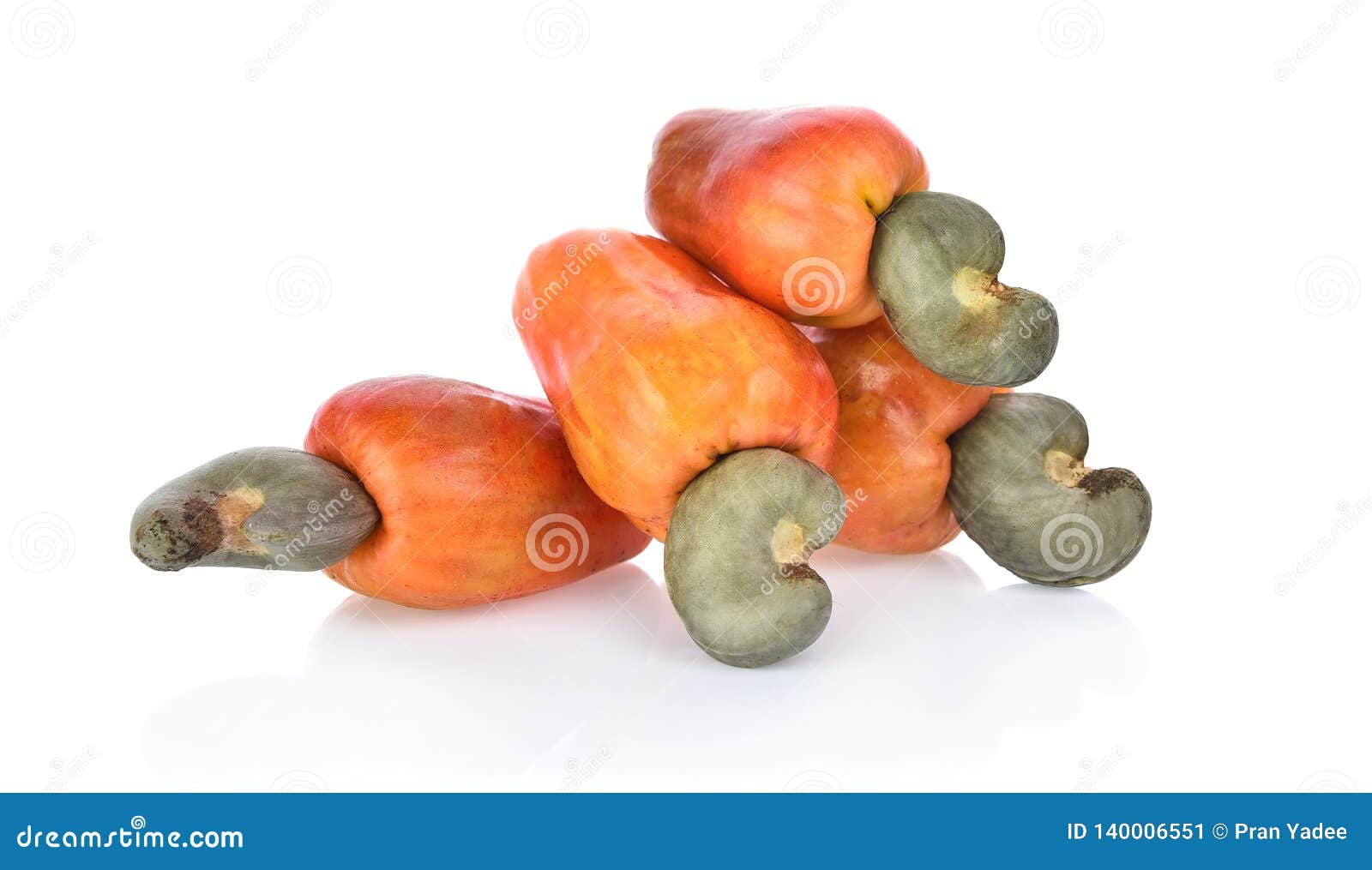 Red Cashew Fruit Isolated on White Background Stock Image Image of