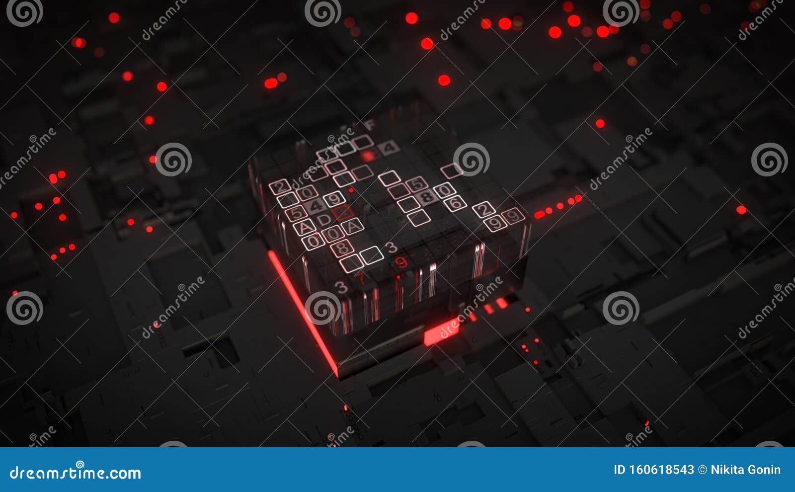 red central processing unit is decoding data 3d rendering 