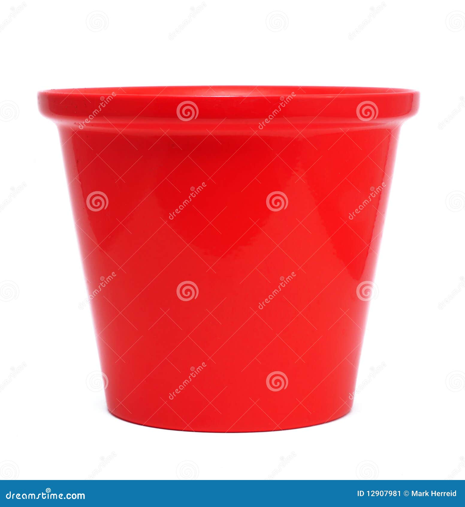 Red Ceramic Flower Pot stock image. Image of flower, flowerpot 12907981