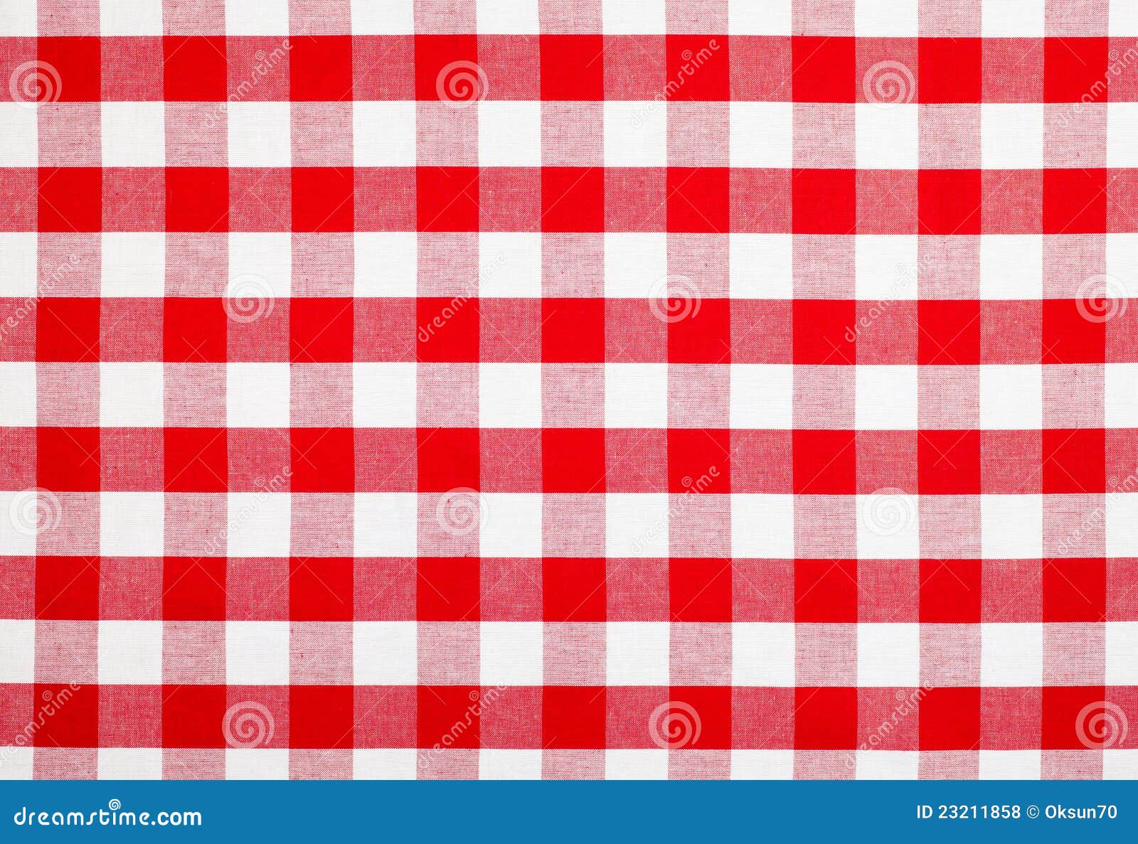 red checked fabric tablecloth