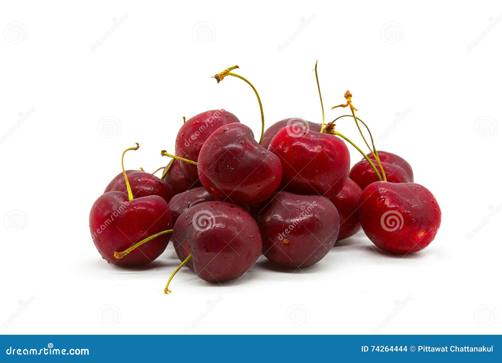 Red cherries. stock photo. Image of healthy, cold, fresh 74264444