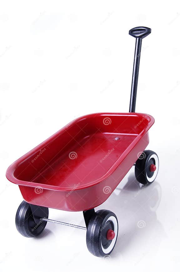 Red childrens wagon stock photo. Image of store, white 13354124