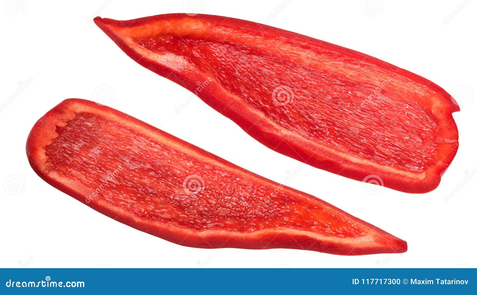 red bell pepper pieces slices