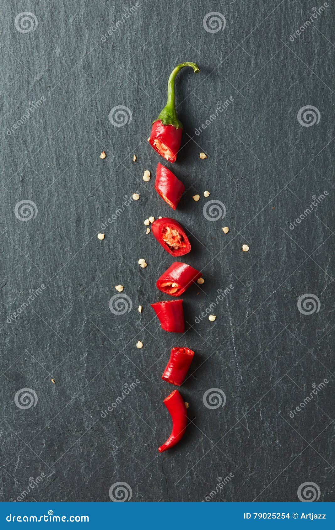 Red Chili Pepper Cut into Slices Stock Photo Image of culture, green