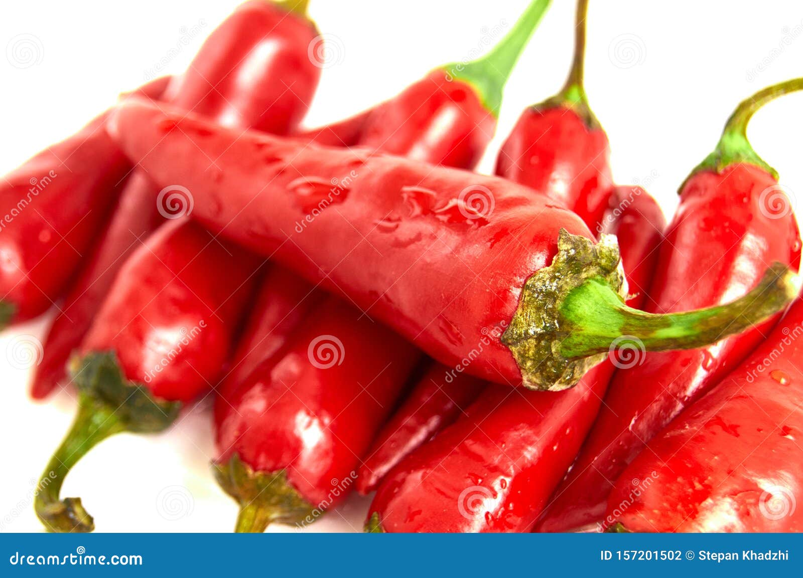 red chili pepper.  on white background