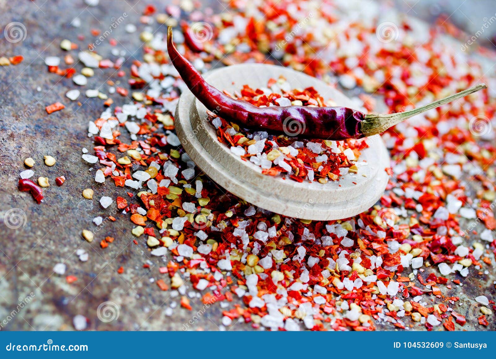 Red chili pepper salt stock image. Image of oriental 104532609
