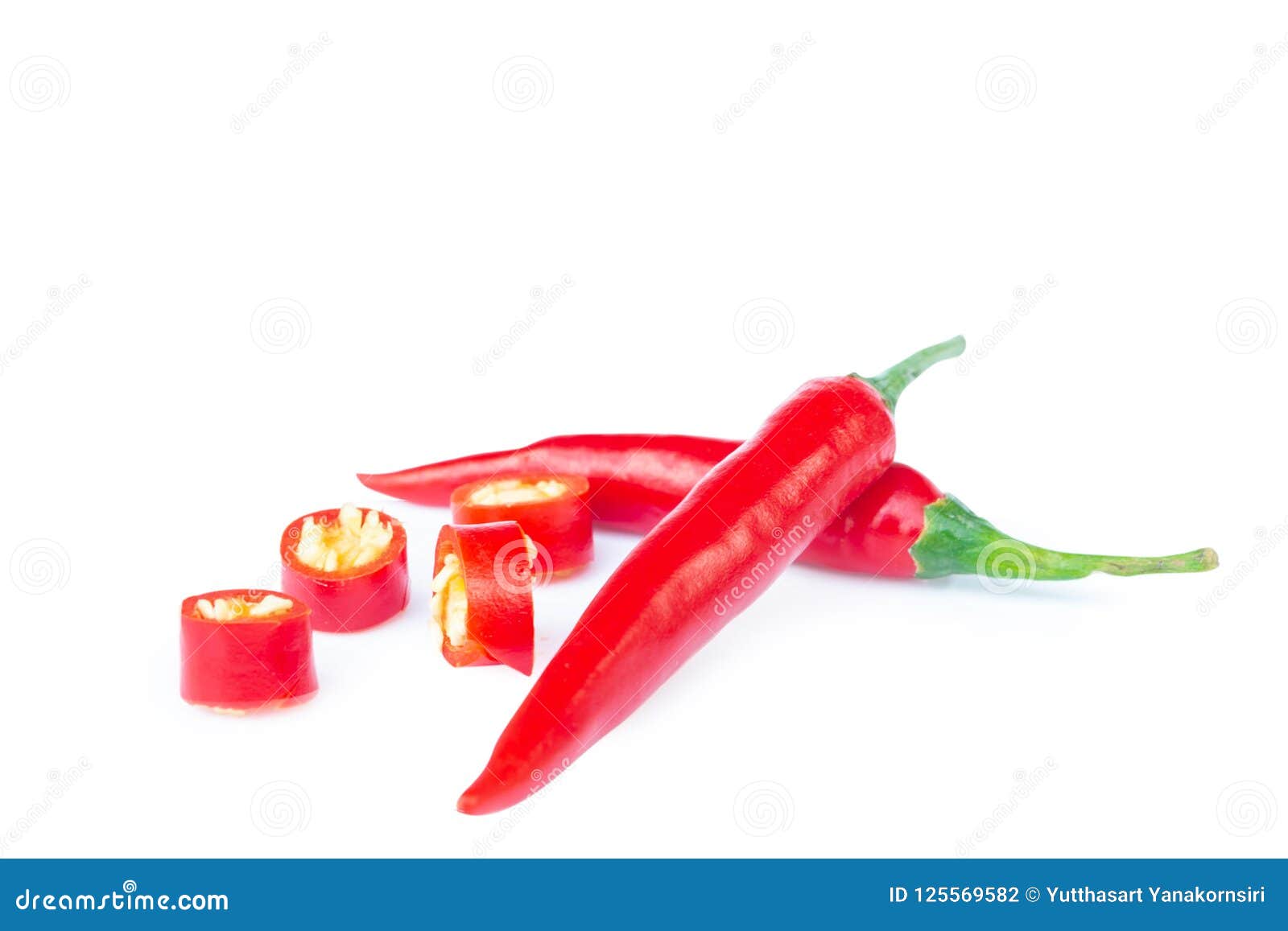 Red Chili Pepper Slice on White Background Stock Photo Image of