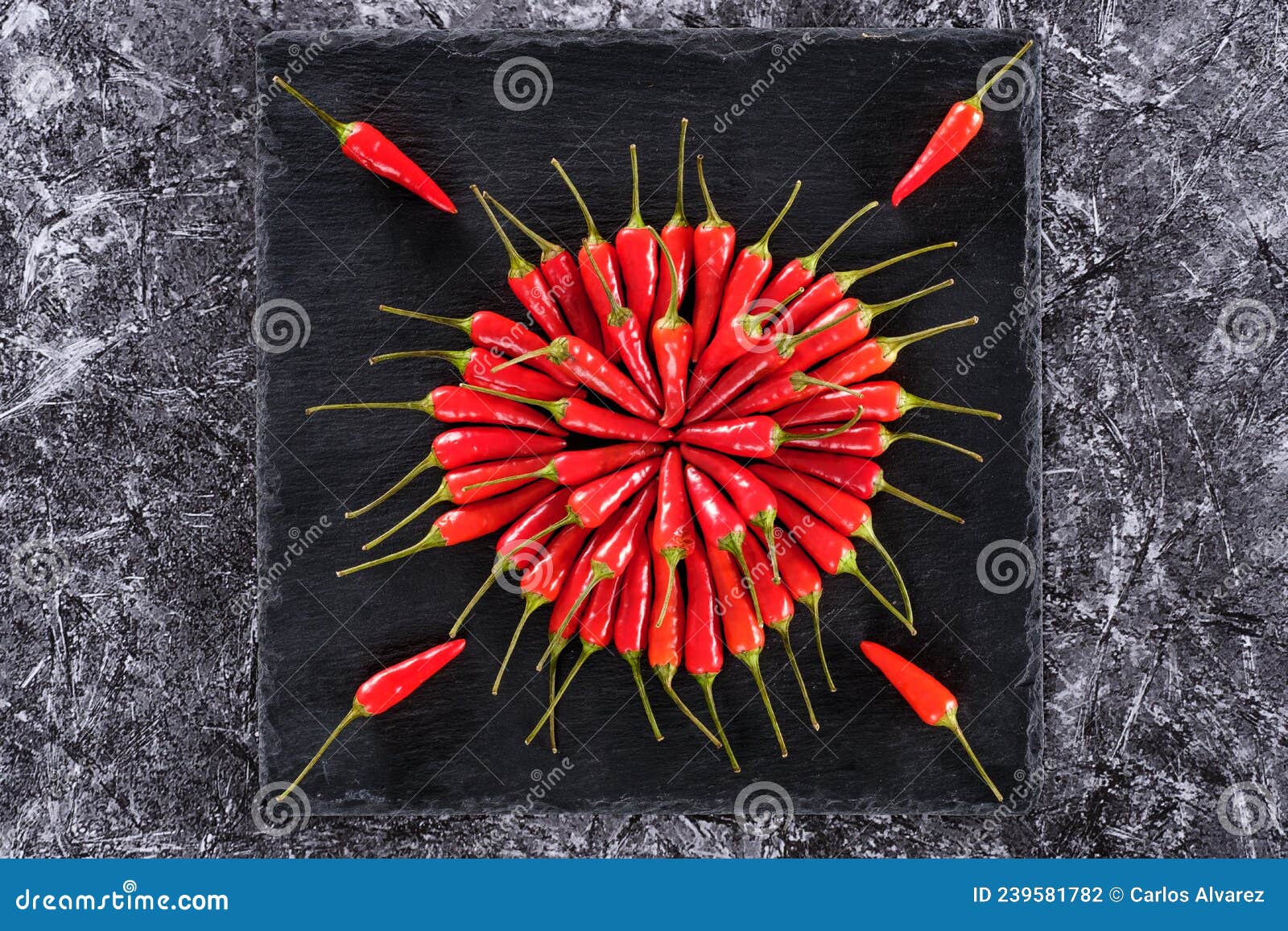 Red Chili Peppers Decorative Circle and Plate Stock Photo Image of