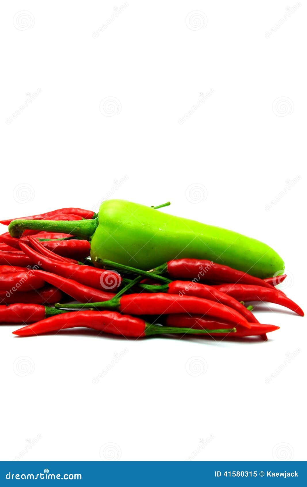 Red Chili Peppers and Green Pepper on White Backgr Stock Image Image of pepper, fresh 41580315