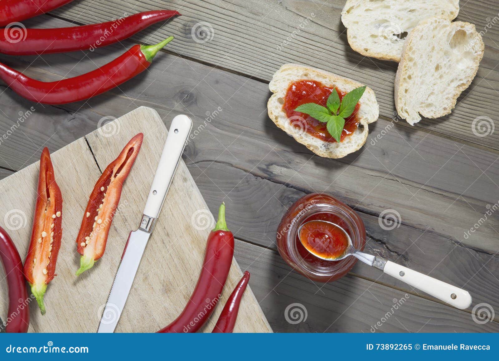 Red chili peppers jam stock image. Image of ingredient 73892265