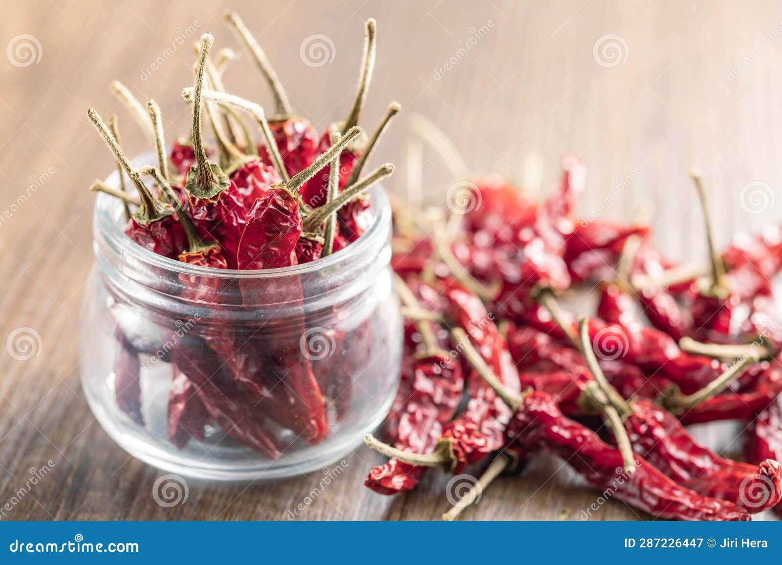 Red chili peppers in jar stock image. Image of natural 287226447