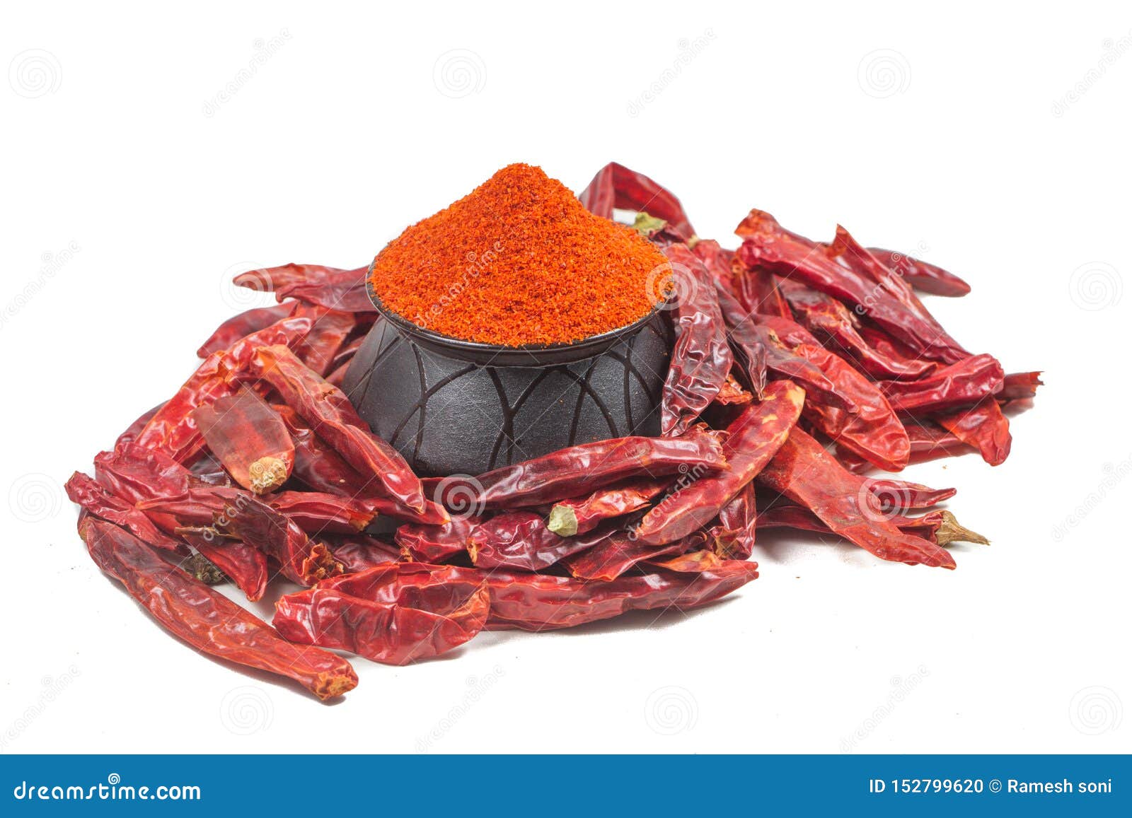 Red chili powder stock photo. Image of natural, chilli 152799620