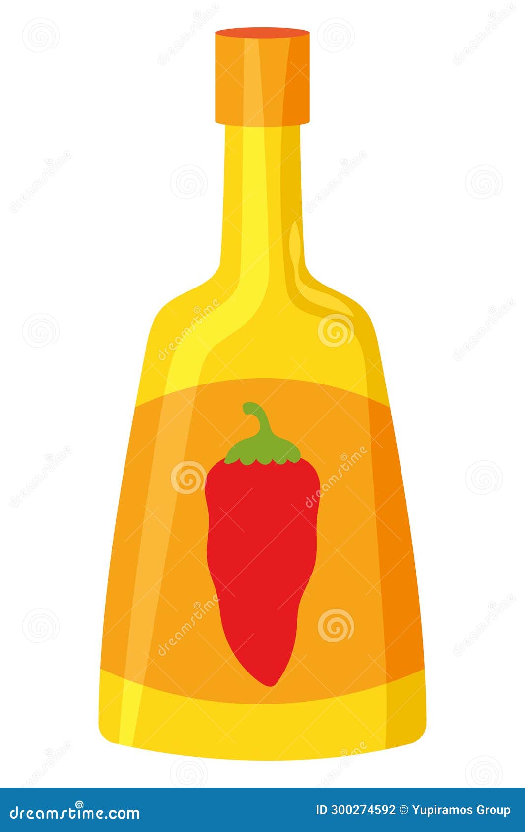 Red Chilli Pepper Sauce Bottle Stock Vector Illustration of cooking