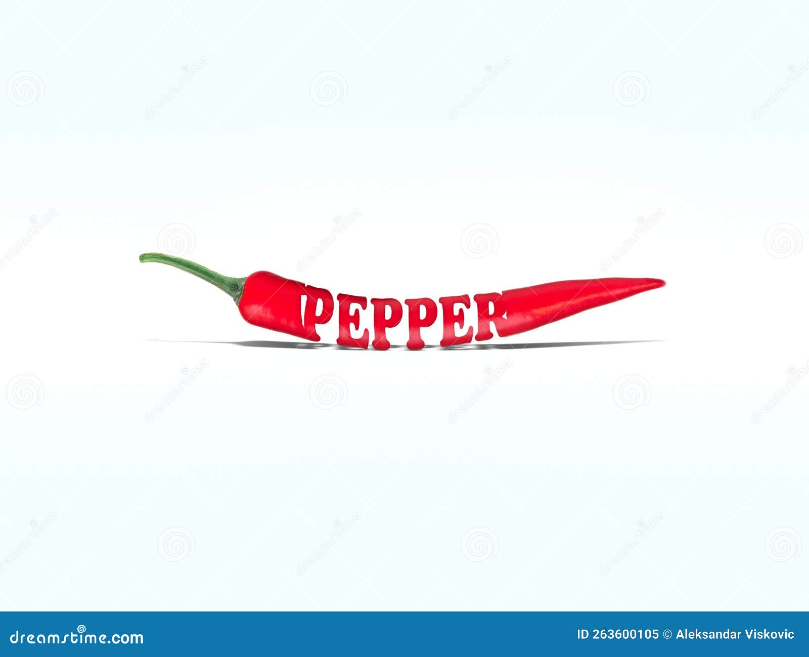 Red chilly pepper word stock illustration. Illustration of kitchen 263600105