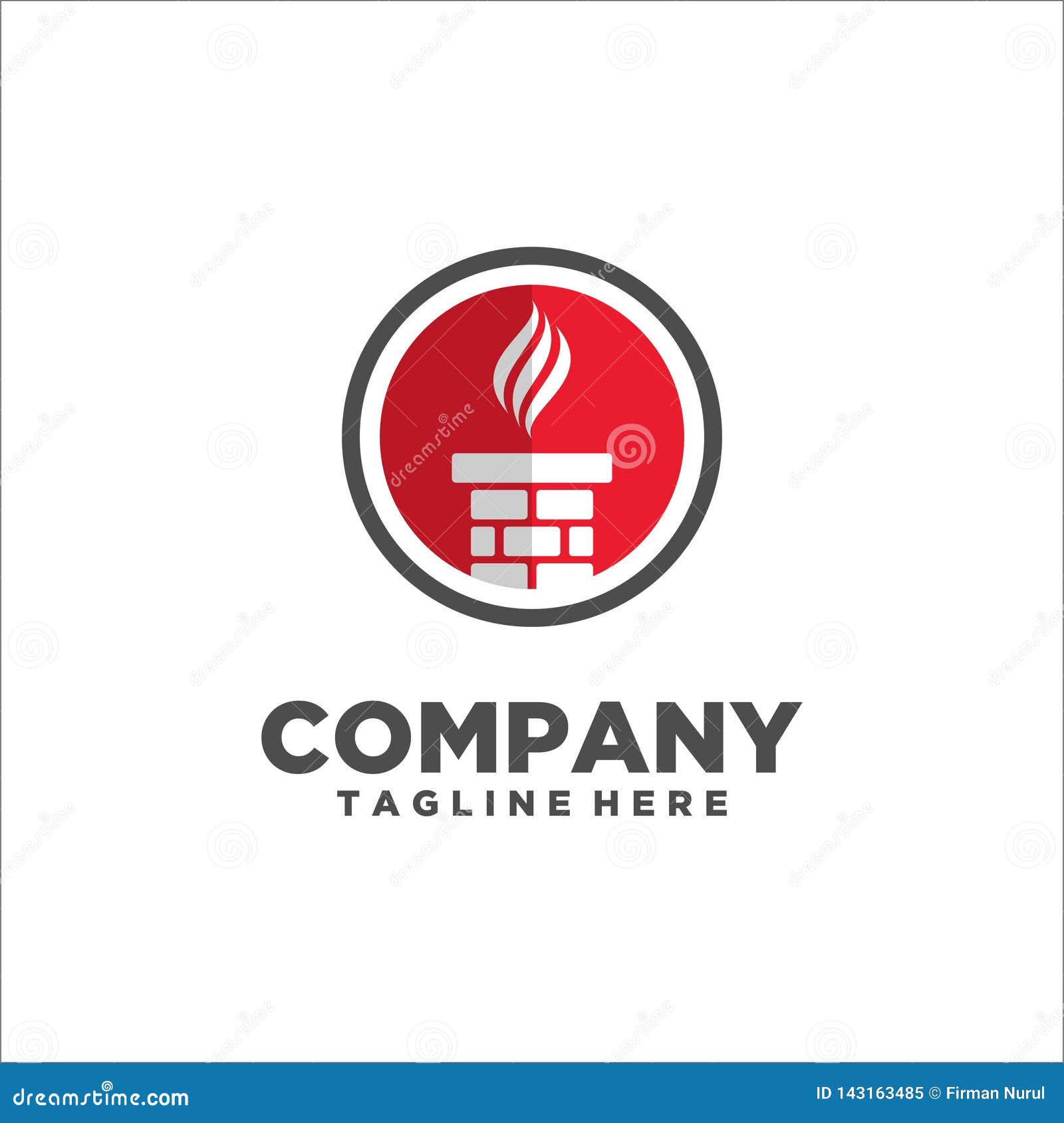 Red Chimney Logo Template Vector Stock Vector Illustration of modern