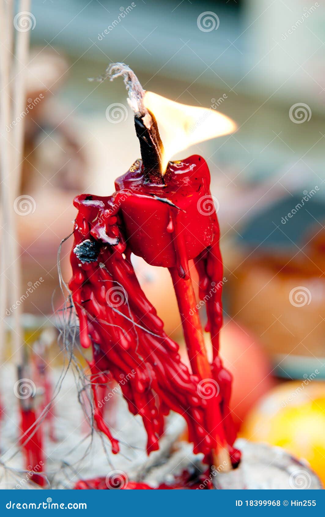 Red Chinese Candle on Chinese New Year Stock Photo Image of eastern