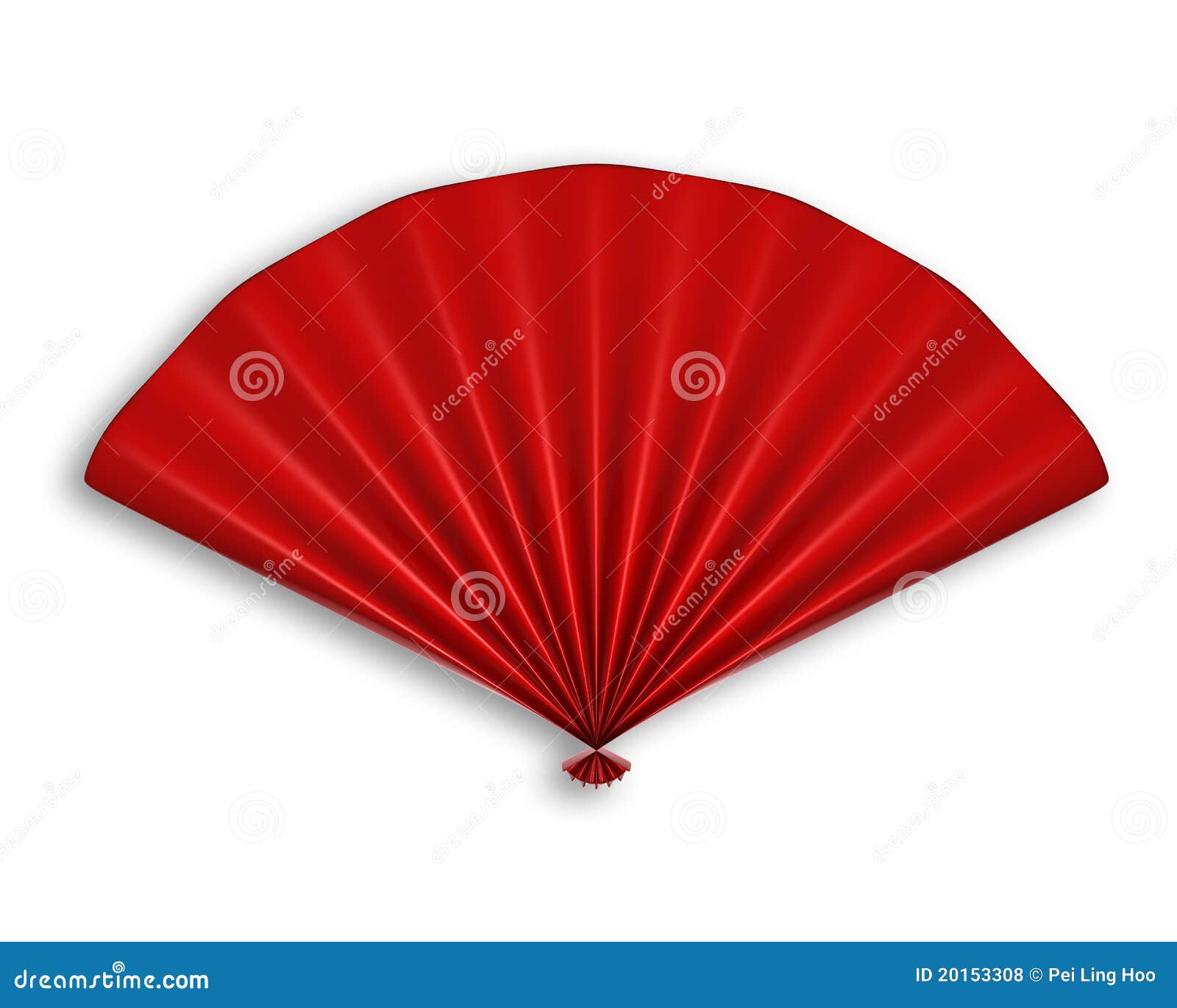 Red Chinese Fan isolated stock illustration. Illustration of asian -  20153308