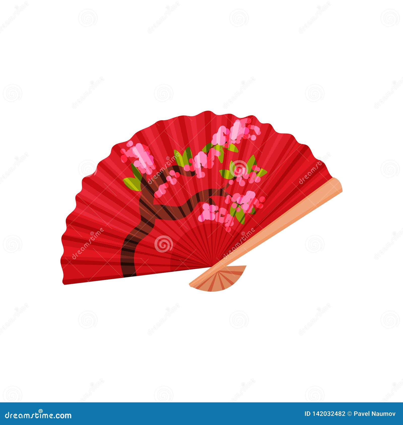 Chinese Fan on White Background. Stock Vector - Illustration of cartoon, culture: 142032482 Chinese Fan on White Background. Stock Vector - Illustration of cartoon, culture: 142032482