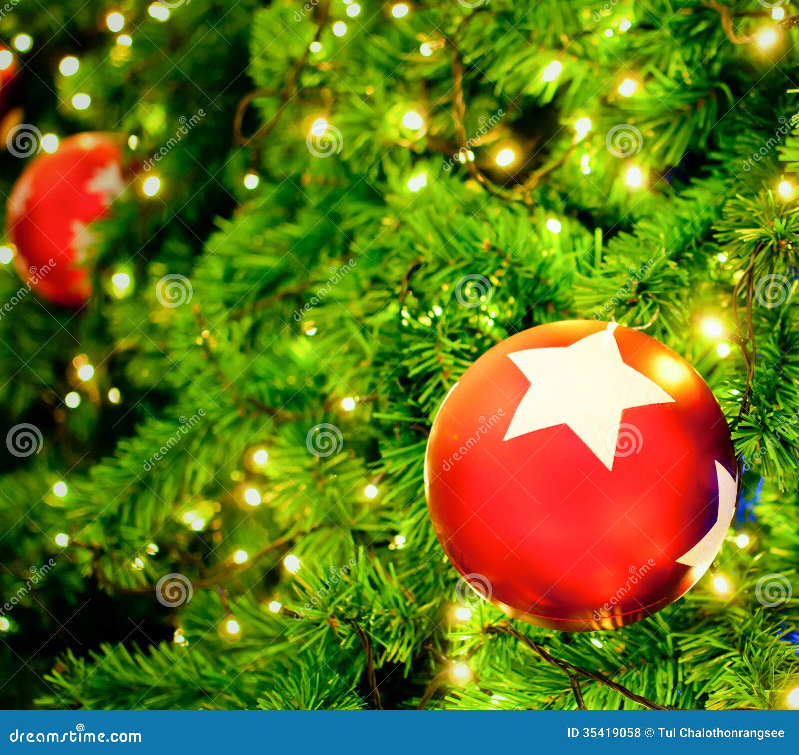 Red christmas ball stock photo. Image of color, decor 35419058