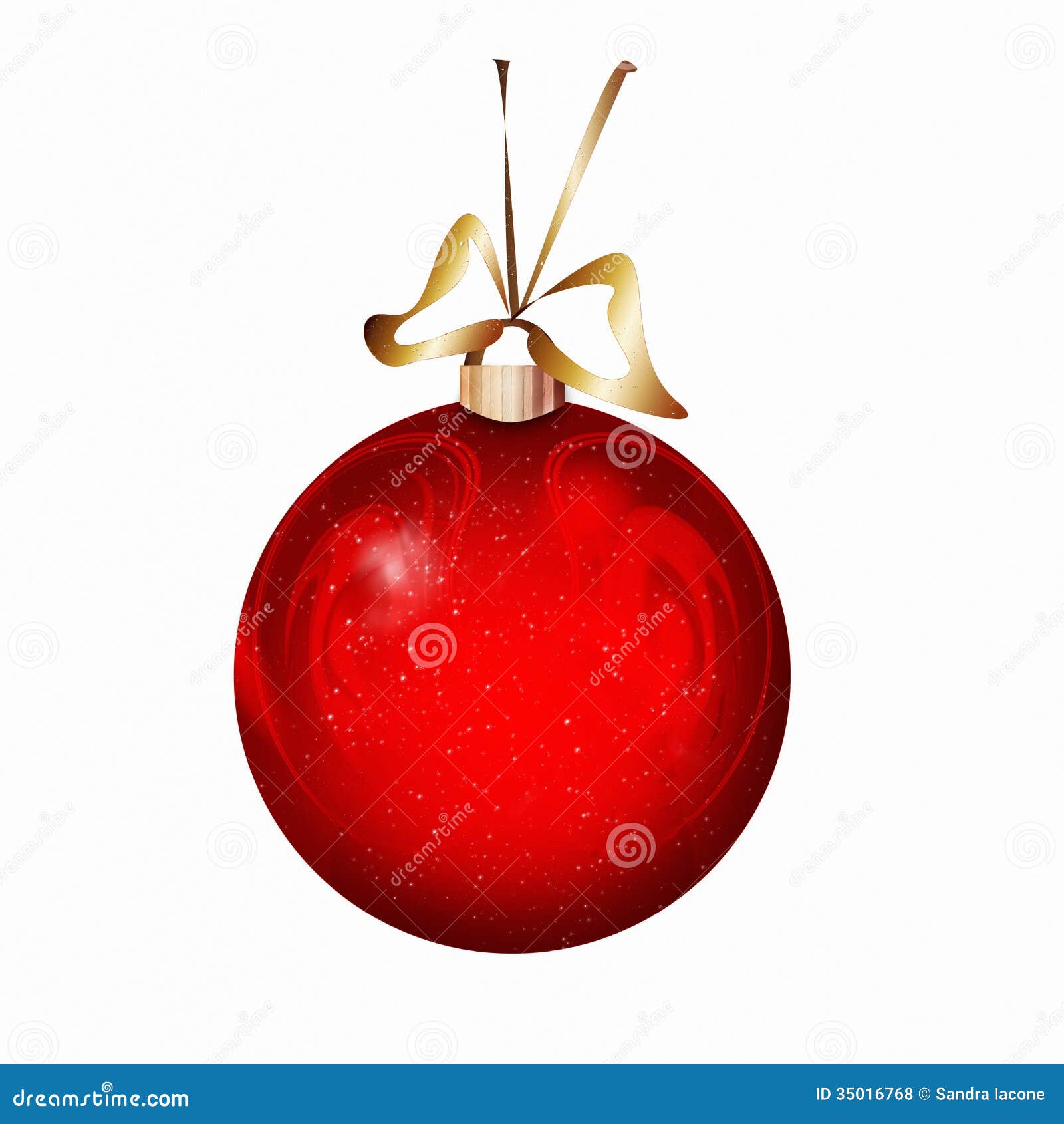 Red Christmas ball stock illustration. Illustration of background