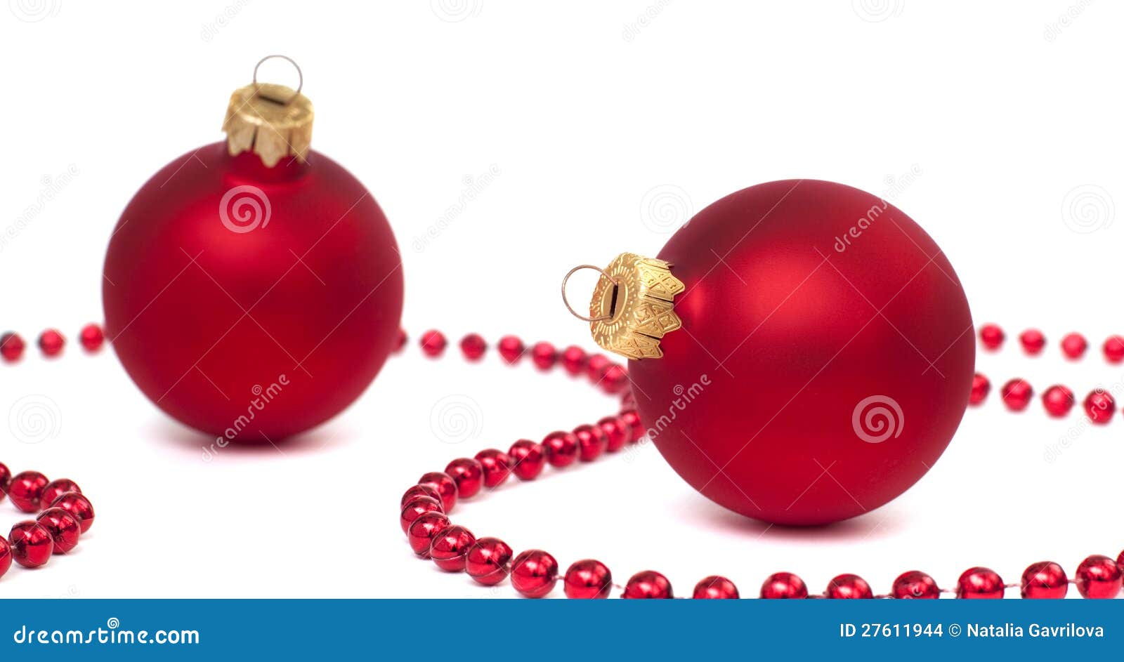 Red christmas balls stock photo. Image of ornament, saturated 27611944