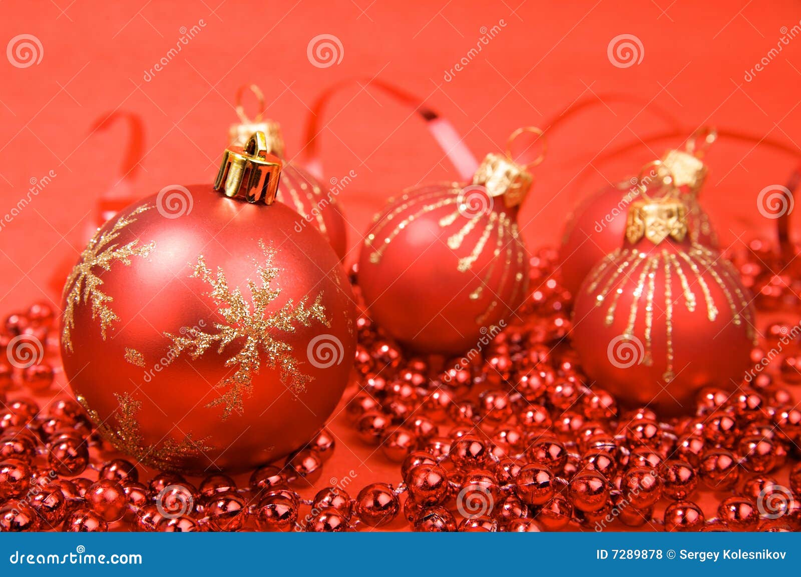 Red christmas balls stock photo. Image of sphere, equipment - 7289878