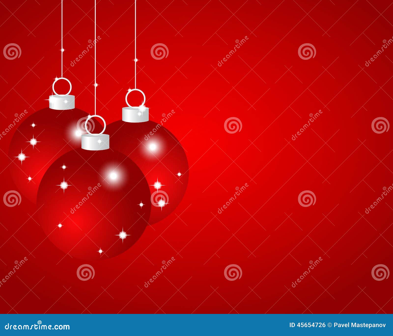 Red Christmas balls stock illustration. Illustration of glare - 45654726