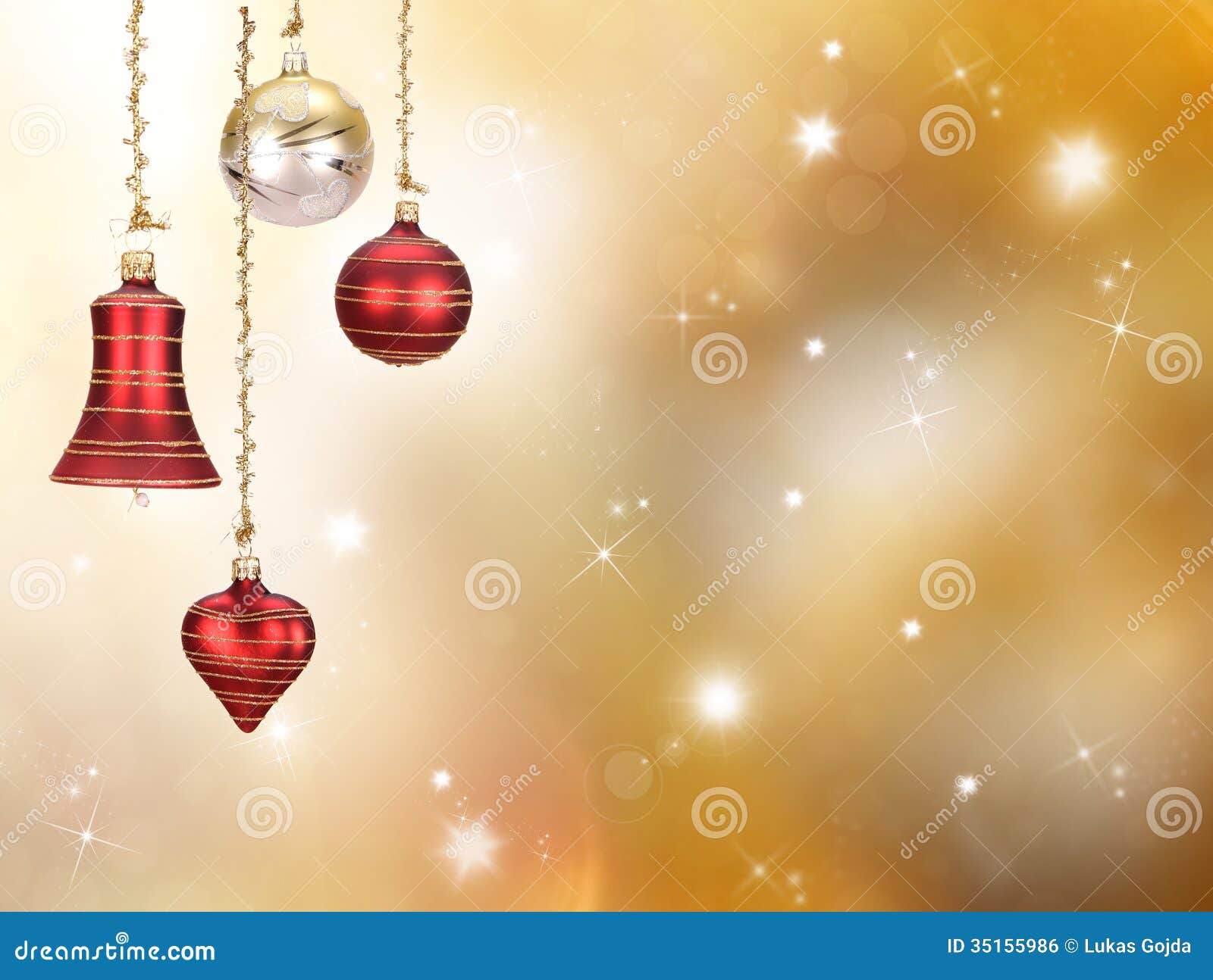 Red christmas balls stock photo. Image of champagne, crystal - 35155986