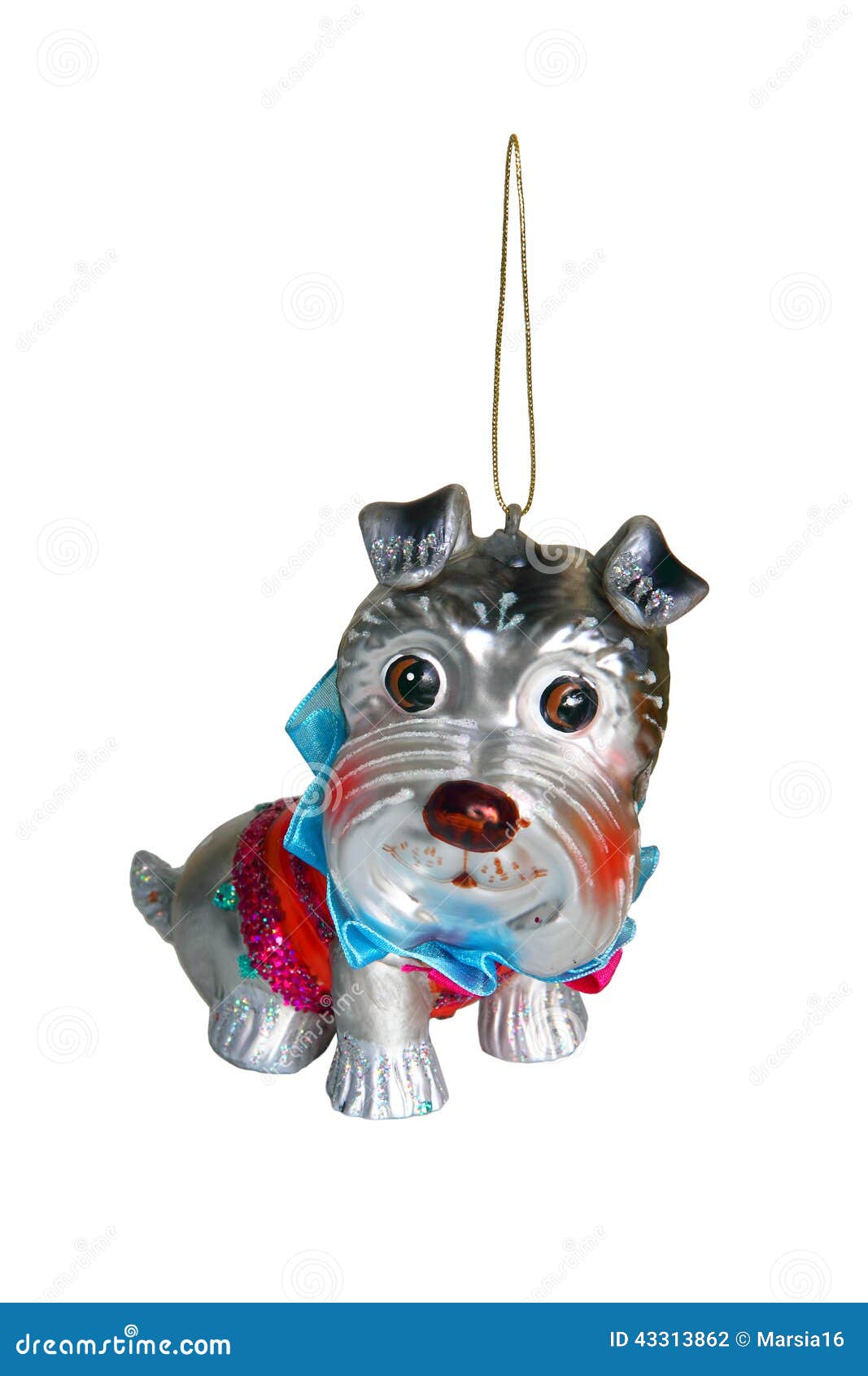Christmas Toy As a Dog on White Stock Photo Image of celebrating