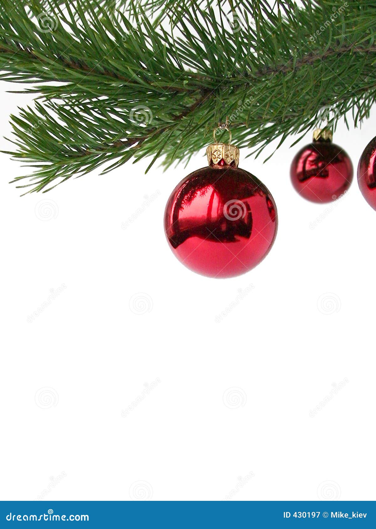 red christmas baubles