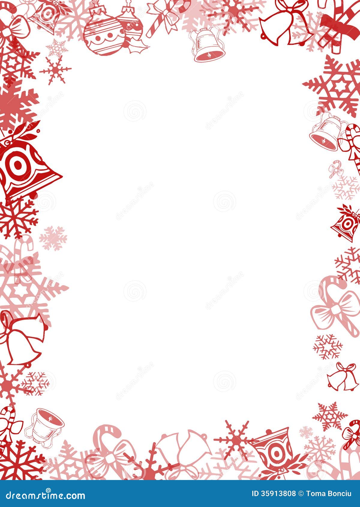 Red Christmas card frame stock illustration. Image of 