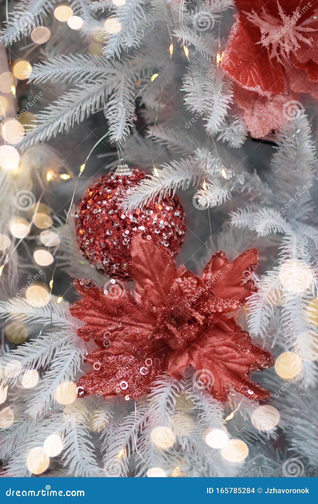 Red Christmas decorations stock photo. Image of happy 165785284