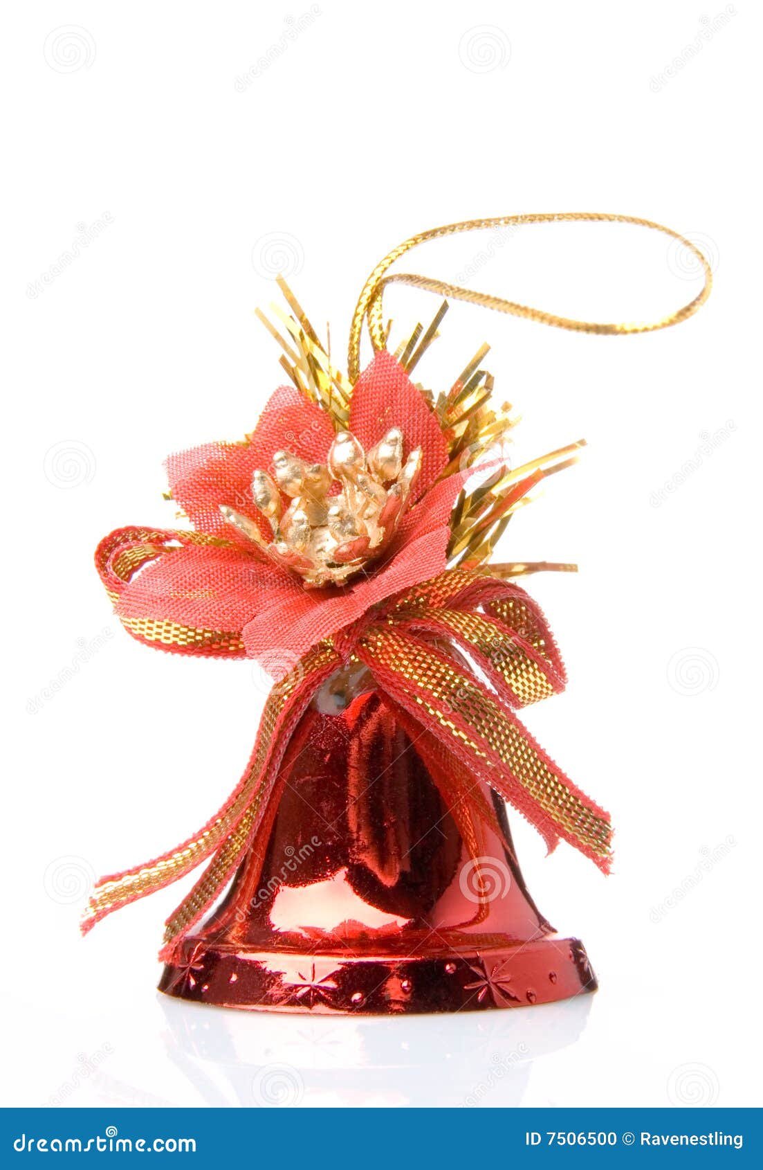 Red christmas handbell stock photo. Image of year, copy 7506500