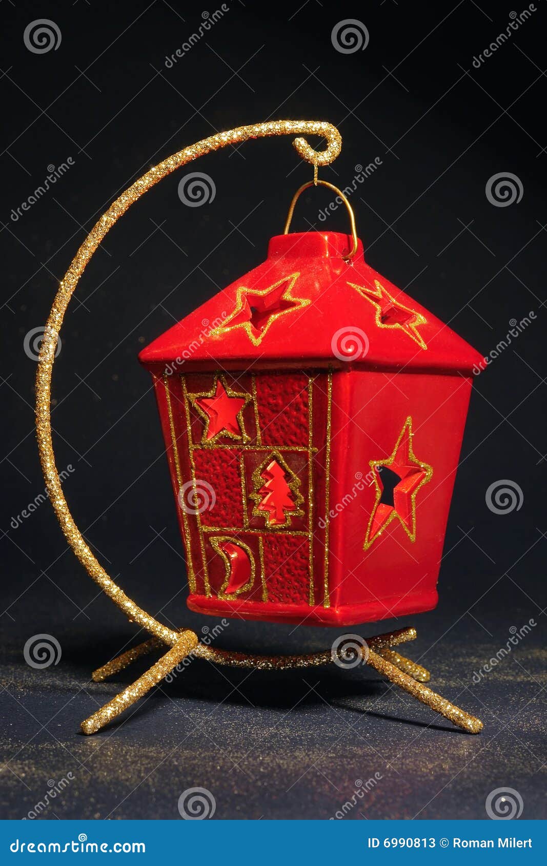 Red Christmas Lantern stock image. Image of ornaments 6990813