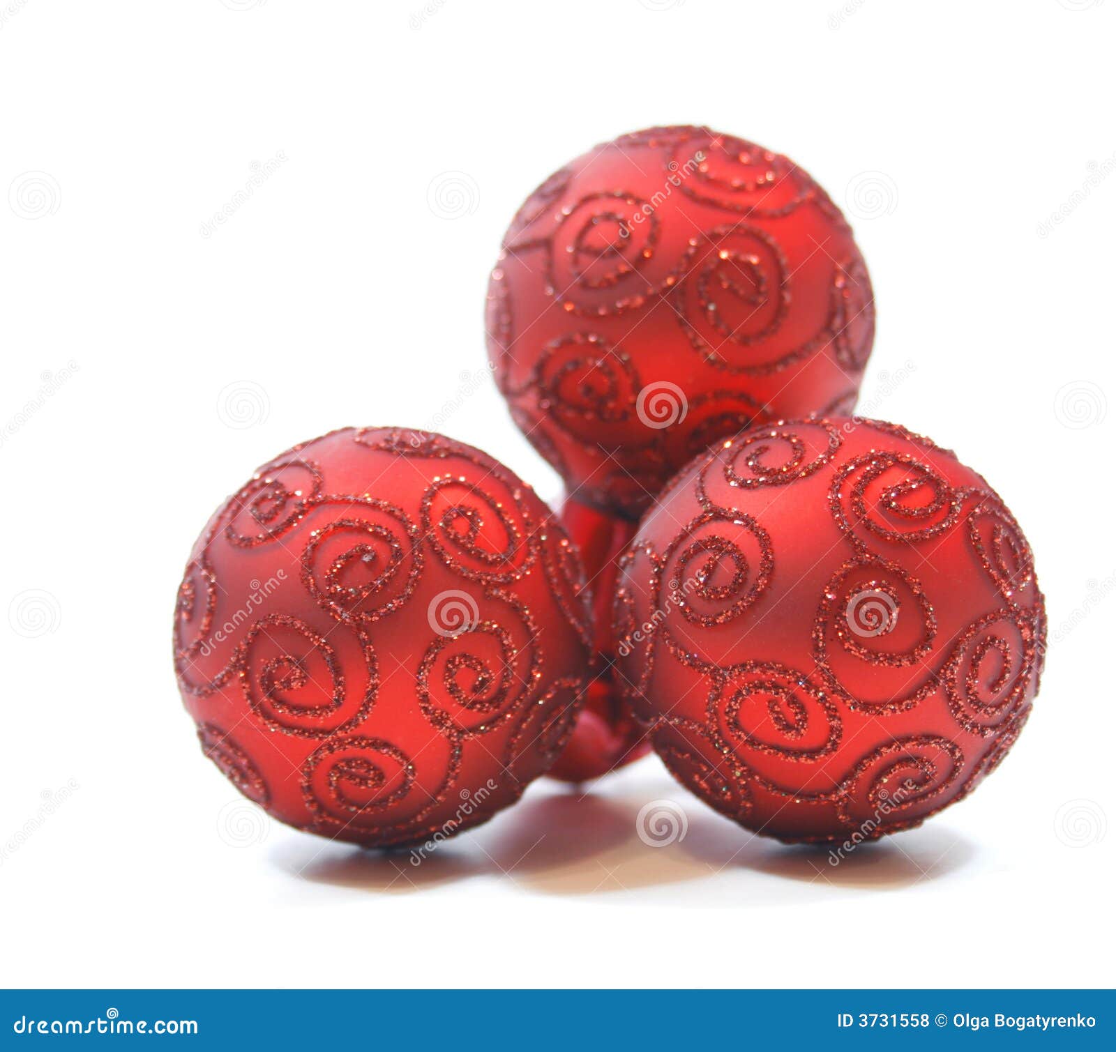 Red Christmas Ornaments stock photo. Image of ornament - 3731558