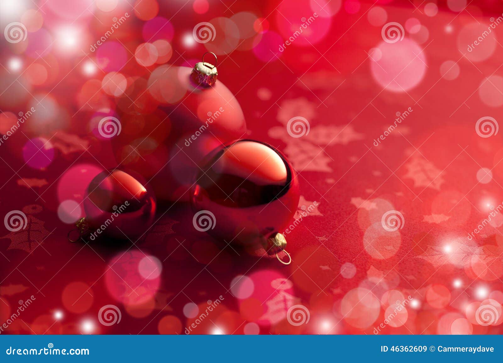 Red Christmas Ornaments Background Stock Image Image of elegance