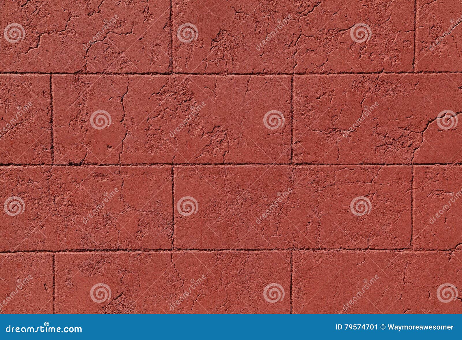 Red Cinder Block Wall stock image. Image of imperfect - 79574701