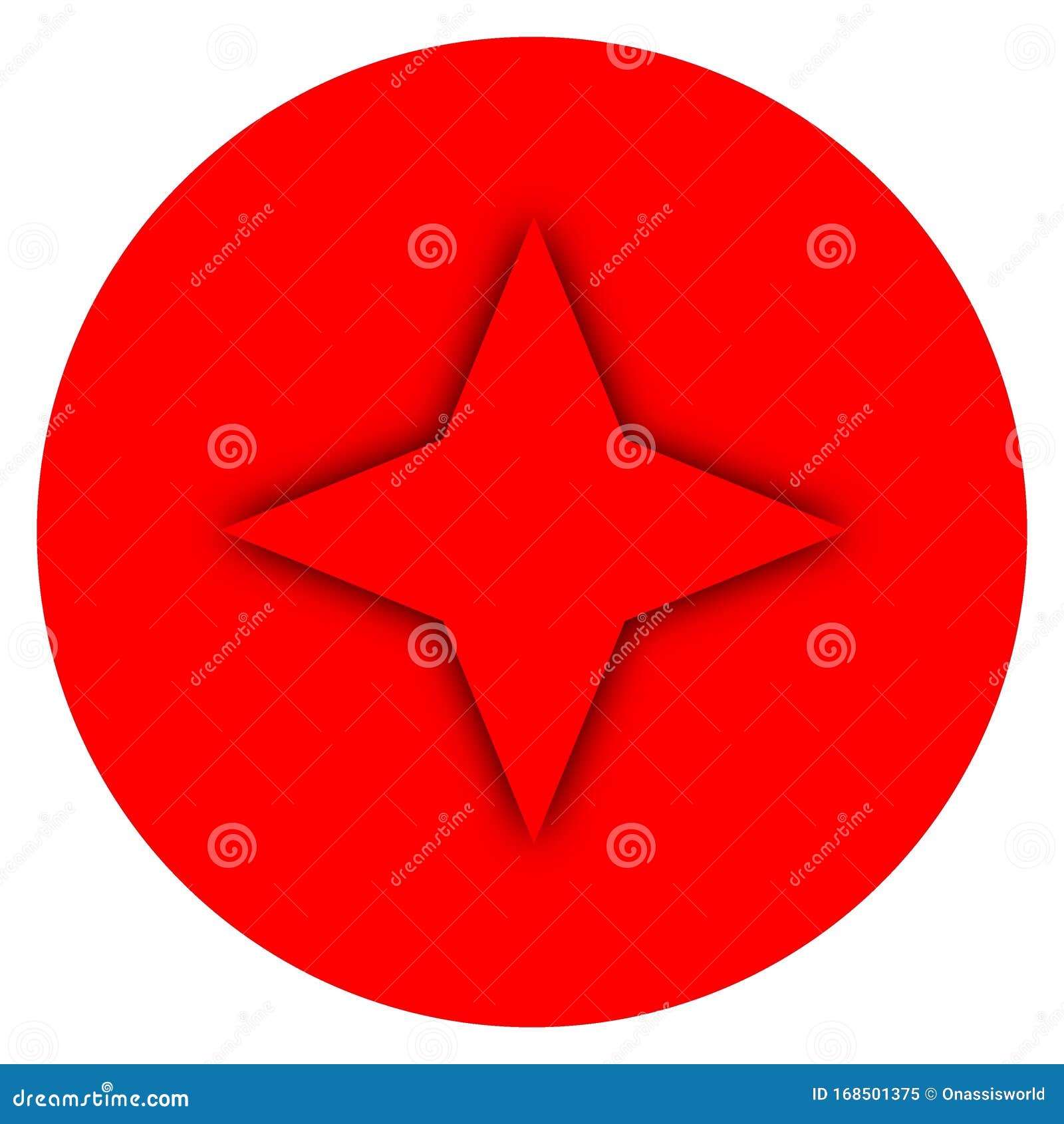 Red Circle Shape Label for Website Graphics Stock Illustration