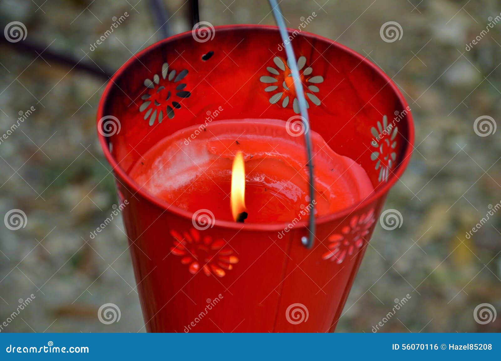 Red Citronella Candle Bucket Stock Photo Image of outdoors