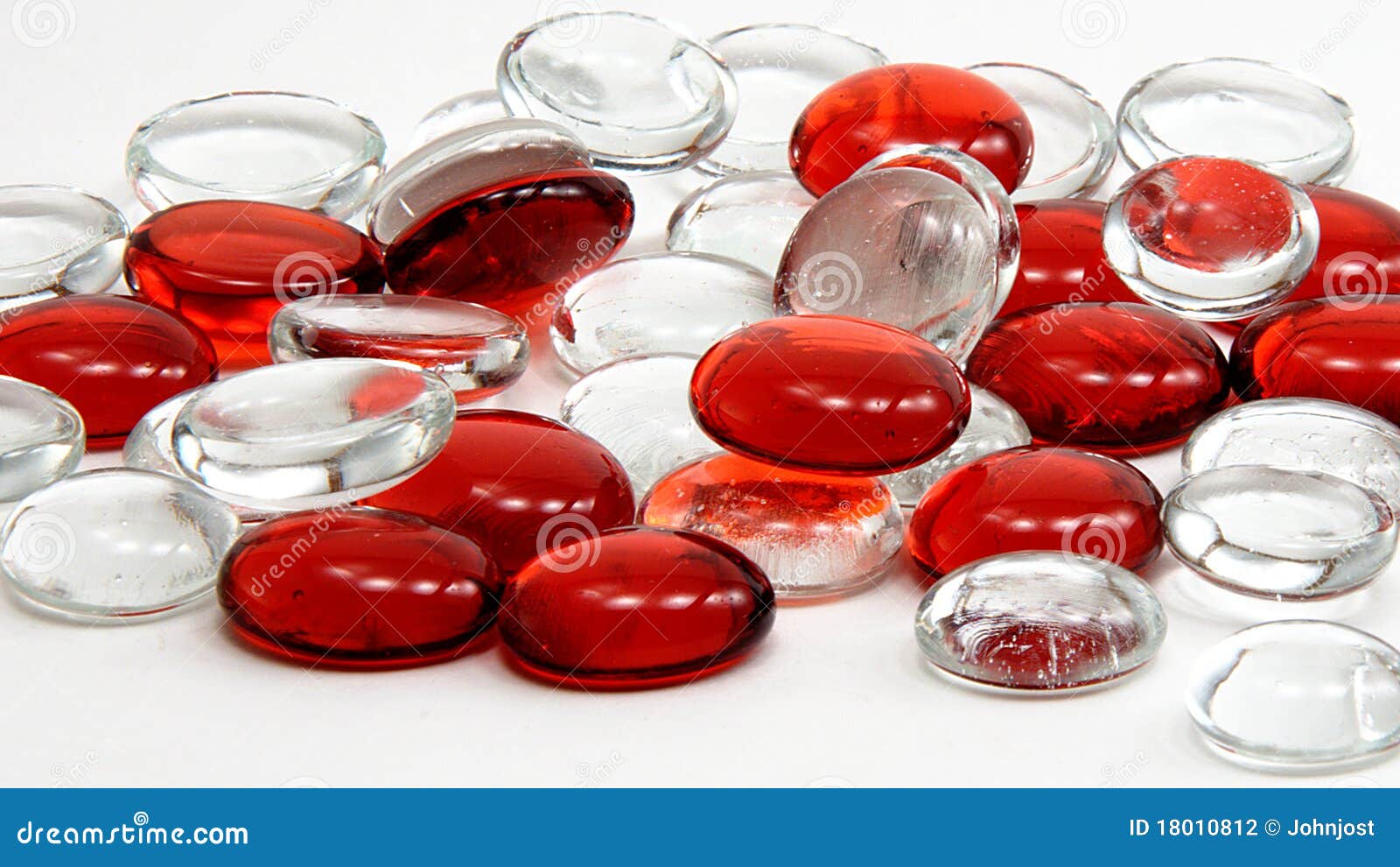 Red and Clear Glass Beads stock photo. Image of kids 18010812