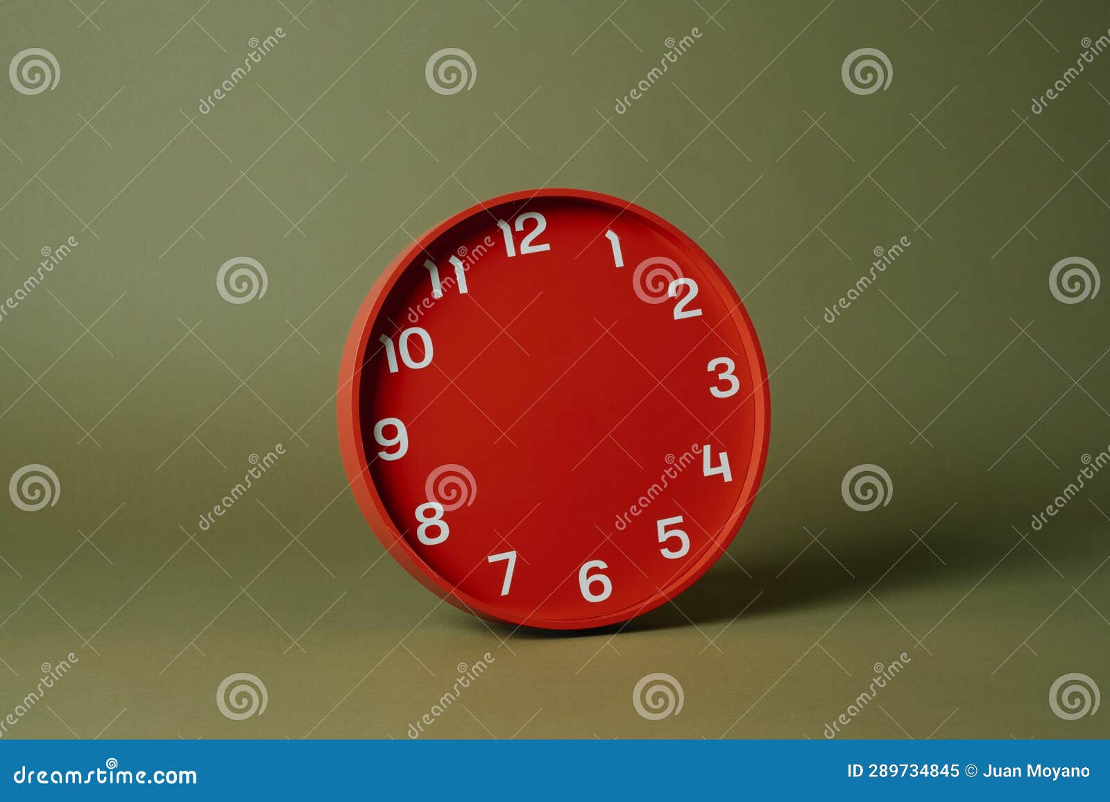 red clock without any hands
