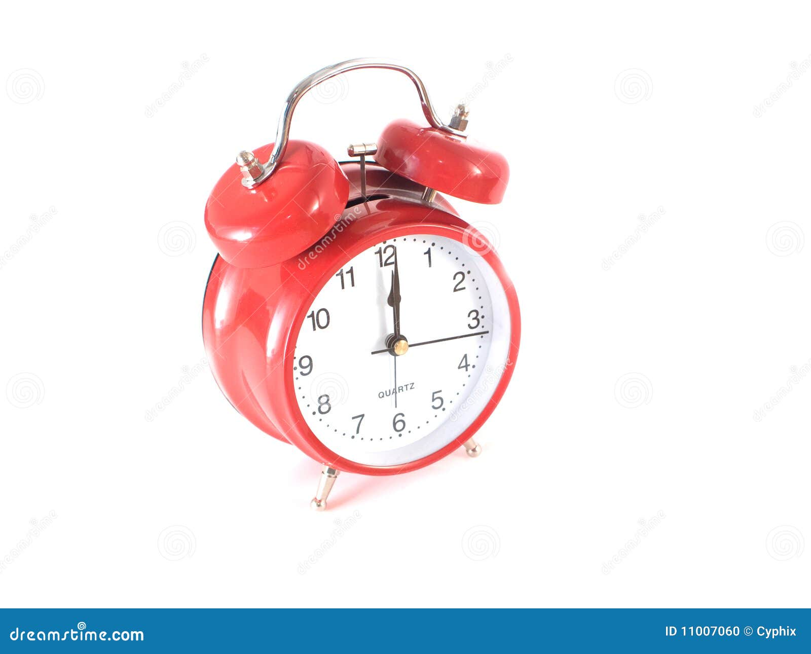 Red Clock at Midnight/midday Stock Photo Image of clockface, alarm