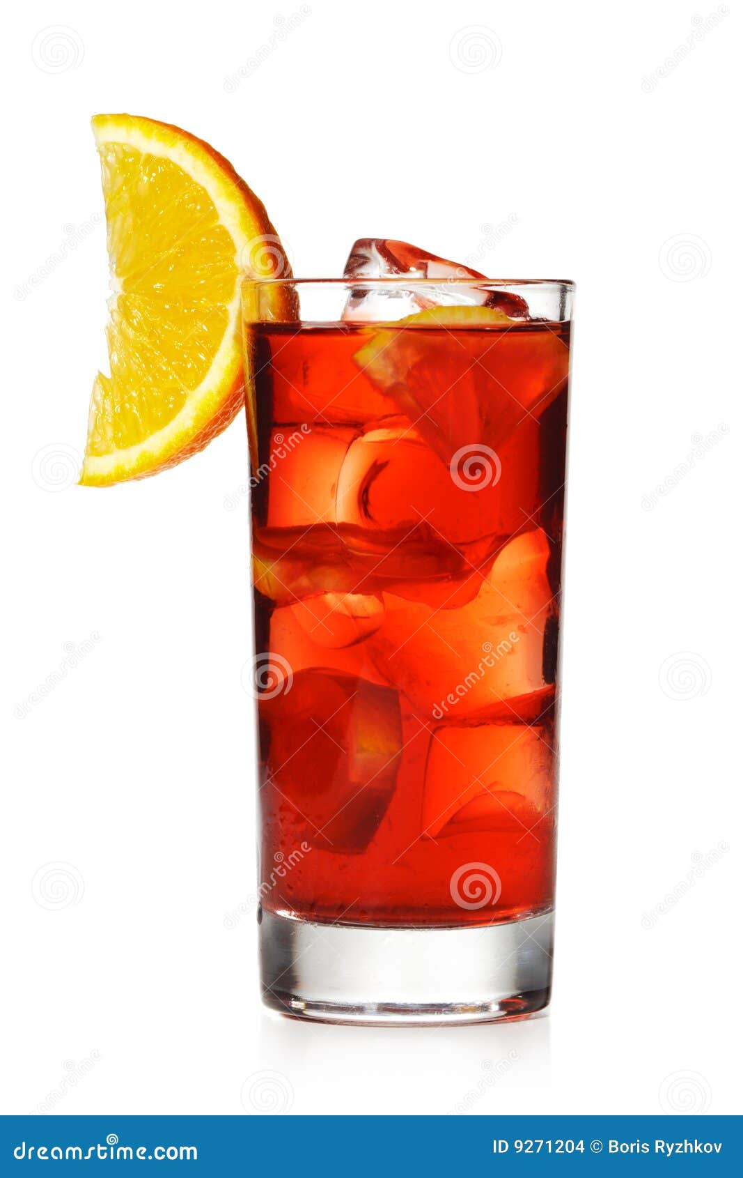 Red Cocktail stock photo. Image of isolated, drink, slice 9271204