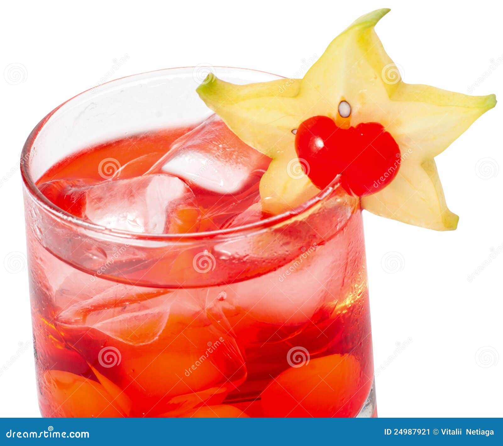 Red Cocktaile with Tonic and Grenadine Stock Image Image of piece