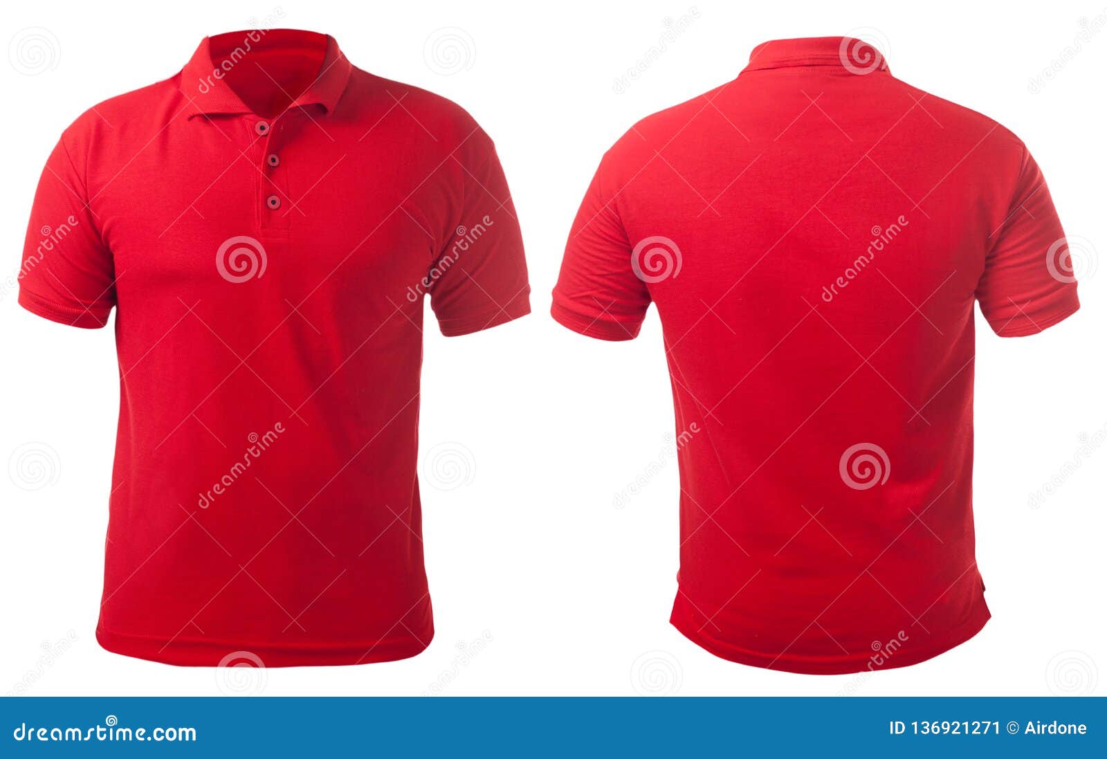 Red Collared Shirt Design Template Stock Image - Image of chest ...