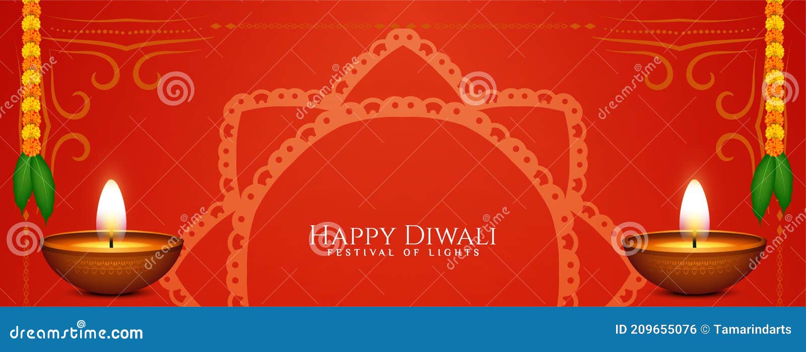 Red Color Happy Diwali Cultural Festival Banner Design Stock Vector -  Illustration of beautiful, lord: 209655076