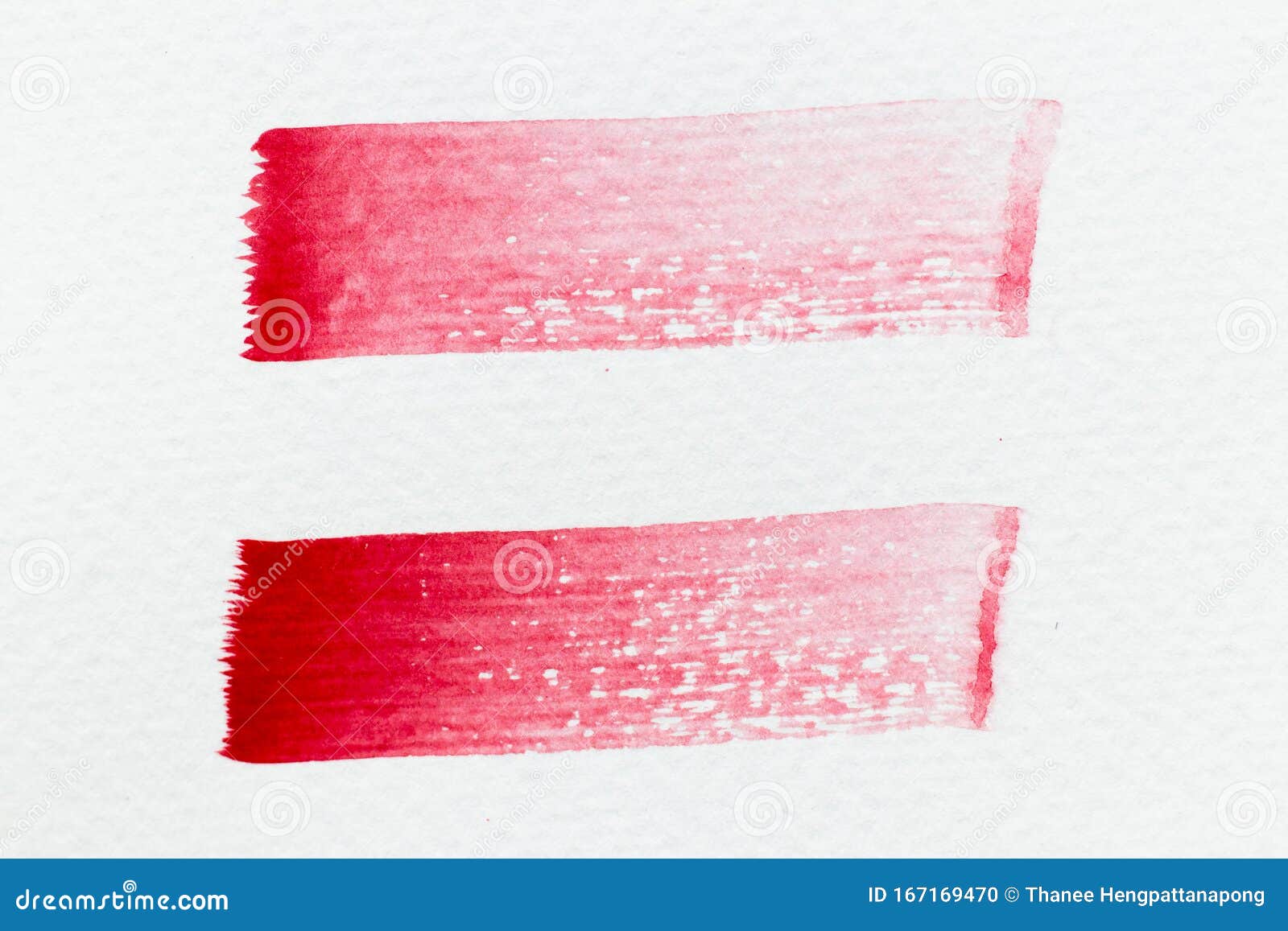 Red Color Watercolor Hand Drawing As Line Brush On White Paper Background 库存 照片 图片包括有paper Drawing