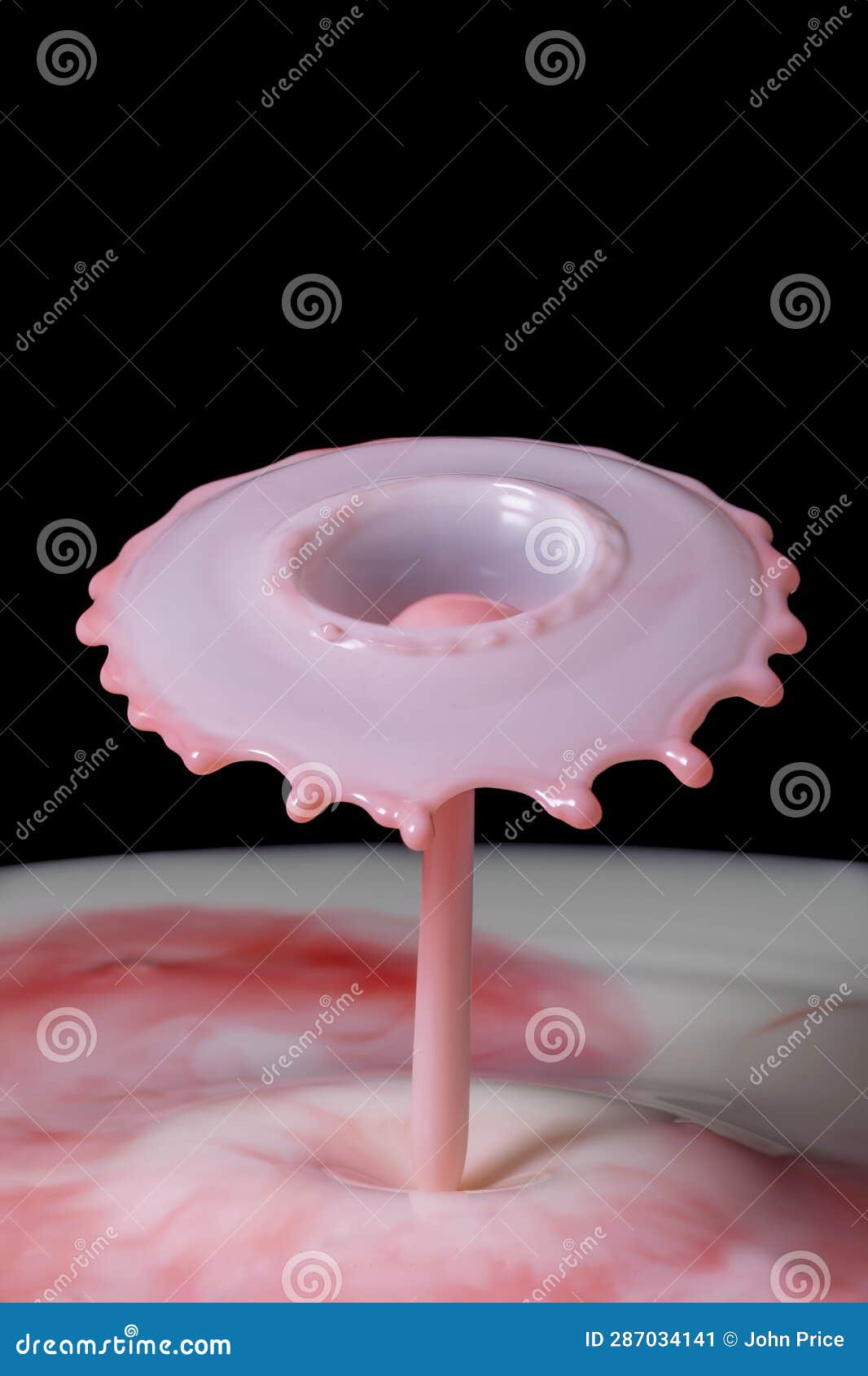 red colored milk drop umbrella d collision splash