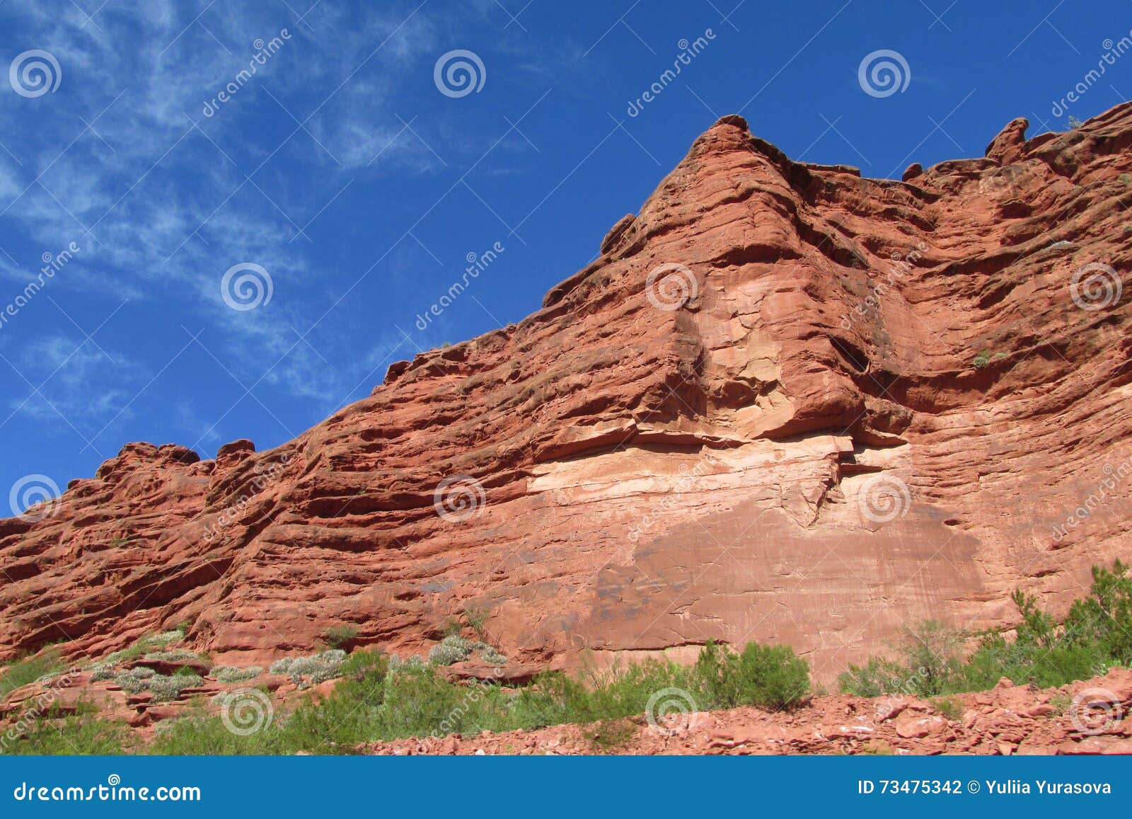 red colour rock landscape