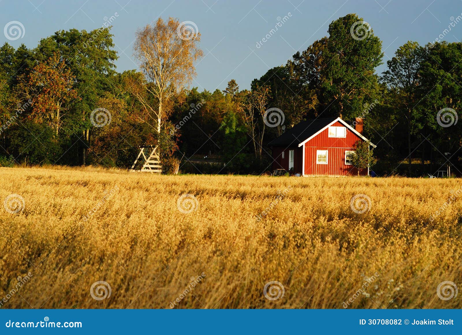 Red cottage stock photo. Image of architecture, agriculture 30708082